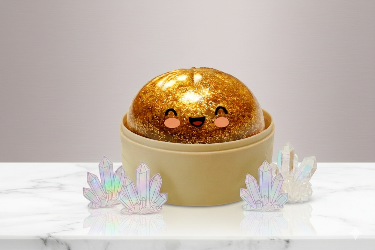 Brown Glitter Dumpling Stress Buddy