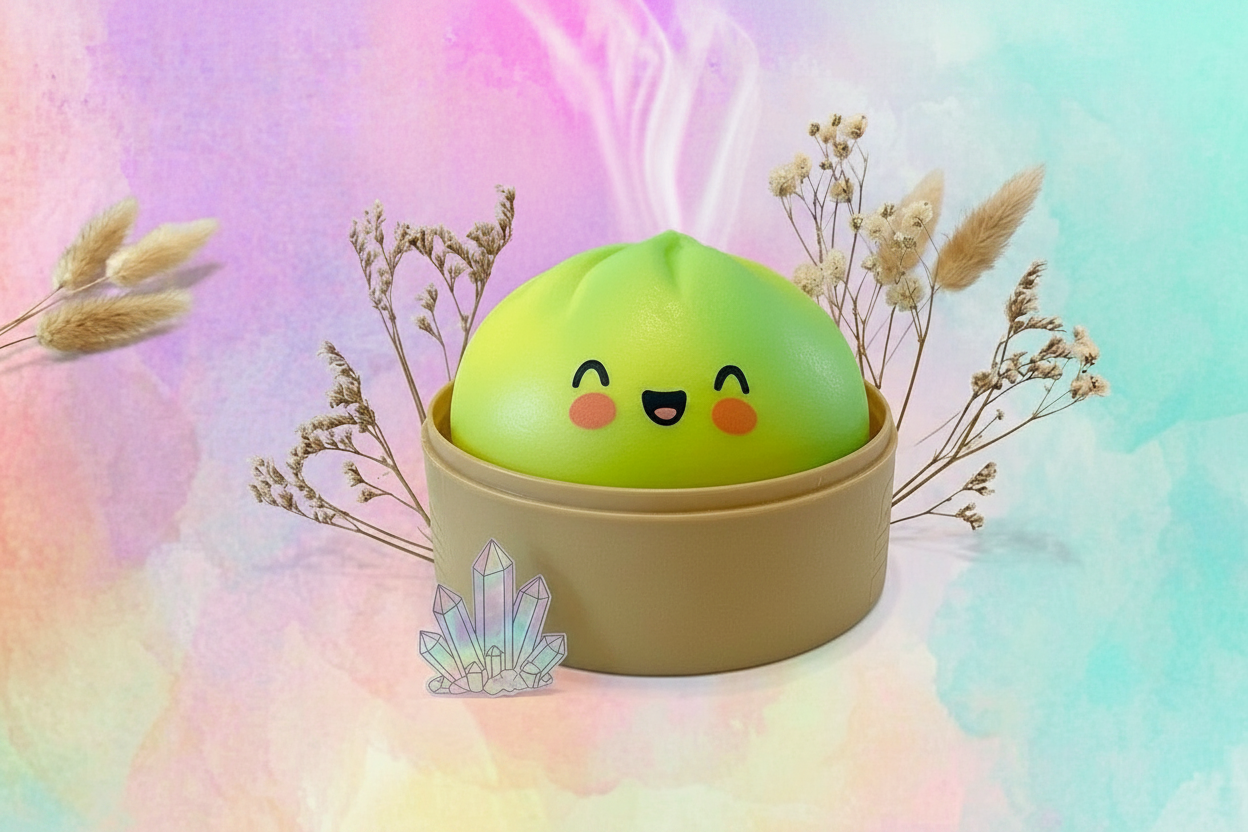 green base squishy dumpling