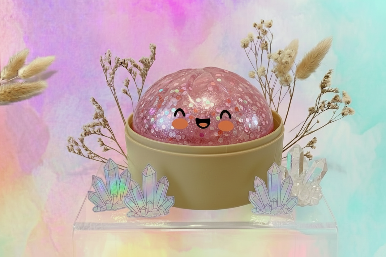 Giant Pink Glitter Dumpling